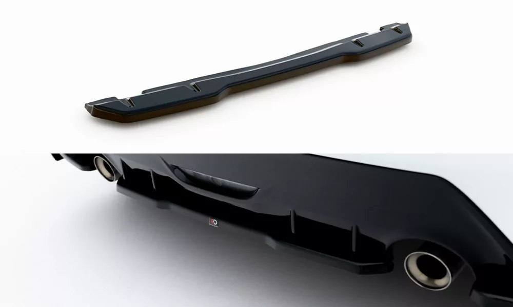 Mittlerer Diffusor Heck Ansatz Für Toyota GR Yaris Mk4 Schwarz Hochglanz
