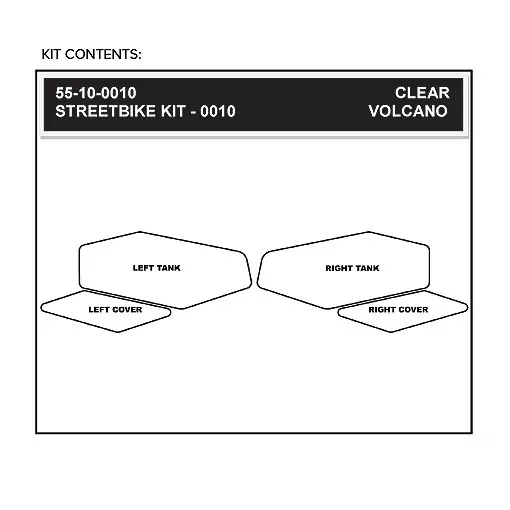 Stompgrip Traction Pad Volcano für Yamaha YZF-R6 08-16 Hybrid
