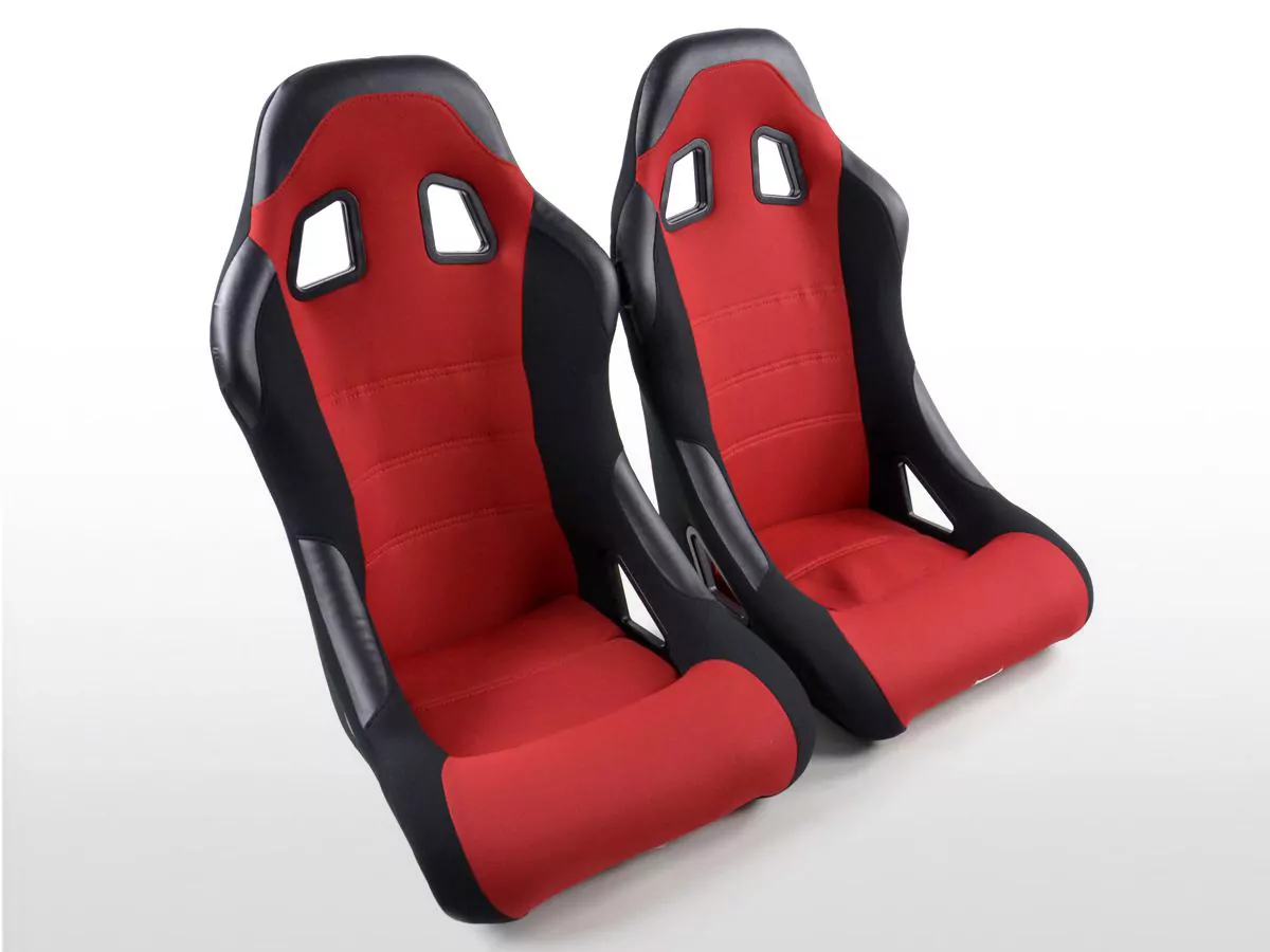 FK Sportsitze Auto Vollschalensitze Set Edition 4 Stoff rot