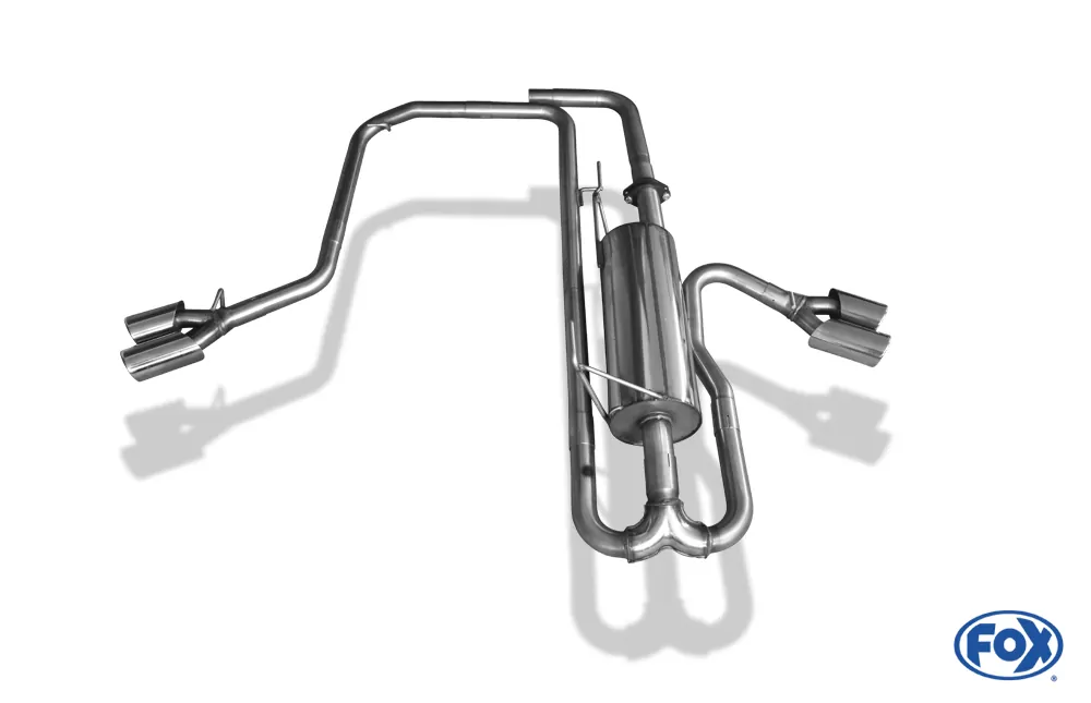 Nissan Navara D40 - 2,5l dCi  Endschalldämpfer Sidepipe, Ausgang rechts und links am Fahrzeug - 2x90 Typ 16 rechts/links