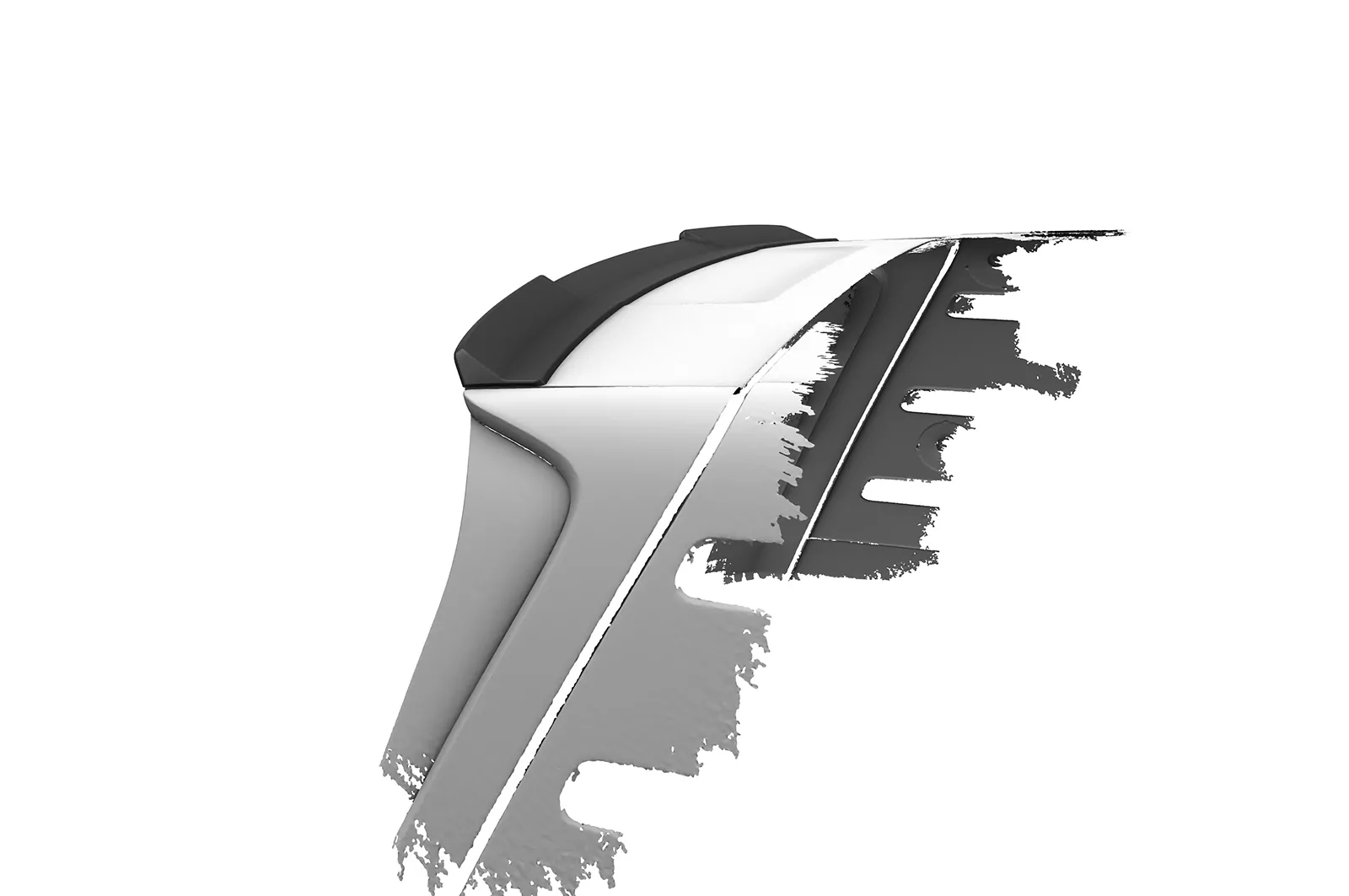 Heckflügel mit ABE für VW ID.Buzz HF160 Schwarz Strukturiert