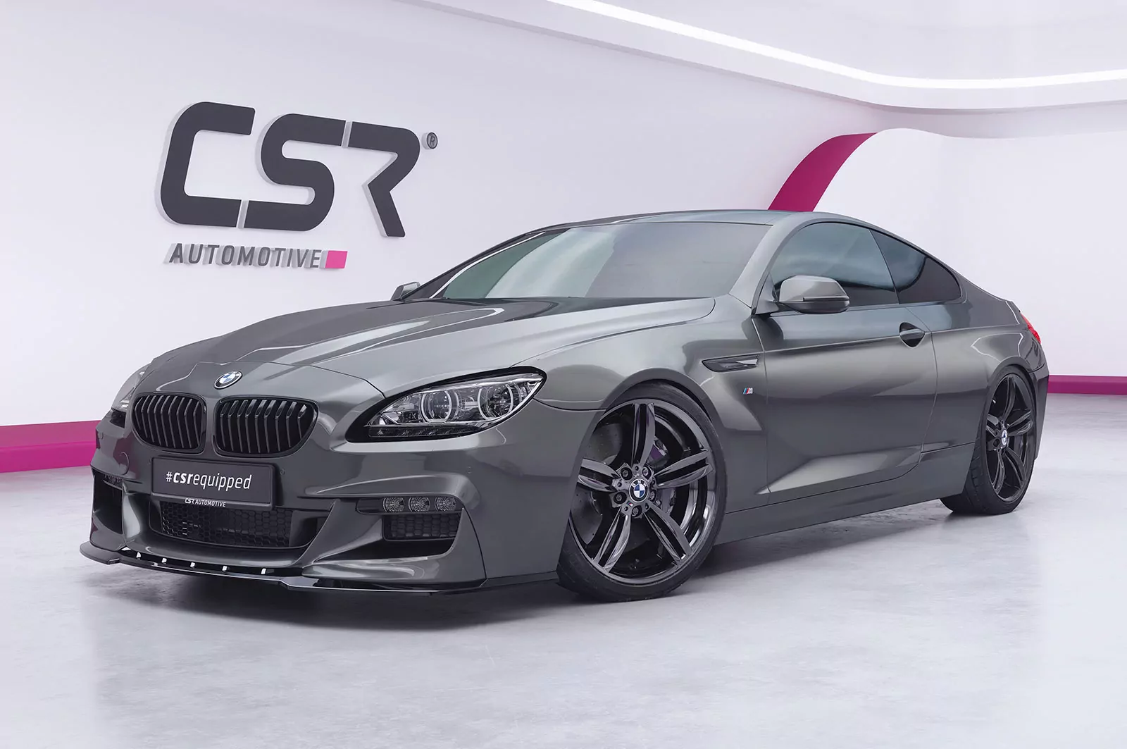 Cup-Spoilerlippe mit ABE für BMW 6er F12/F13/F06 CSL598 Schwarz Strukturiert