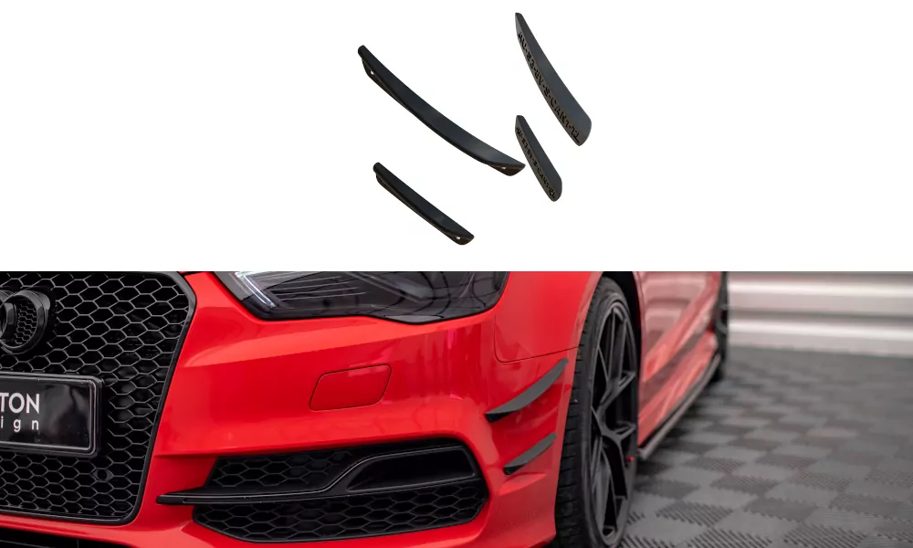 StoĂźstangenflĂĽgel Vorne (Canards) Audi S3 / A3 S-Line 8V Limousine / Cabrio