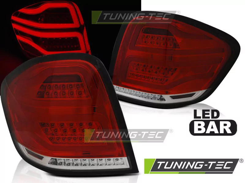 Led Bar Tail Lights Red Whie Fits Mercedes M-klasa W164 09-11