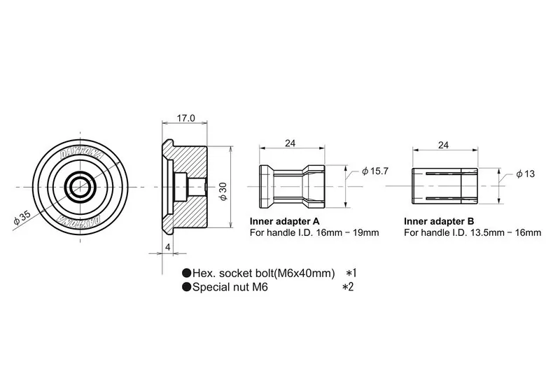 DAYTONA Lenkerendenspiegel Adapter UNIVERSAL