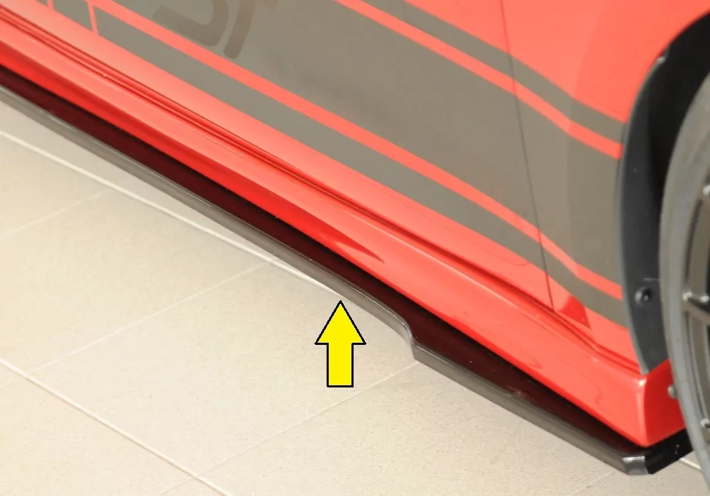 Rieger Seitenschweller rechts ansatz glanz schwarz für Seat Leon (KL) 5-tür. (ST/Sportstourer) 09.20-06.24 (bis Facelift)