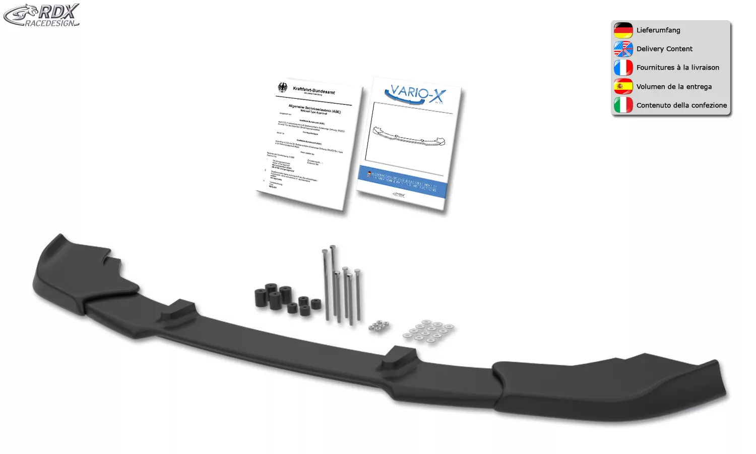 RDX Frontspoiler VARIO-X für OPEL Meriva A 2003-2006 Frontlippe Front Ansatz Vorne Spoilerlippe