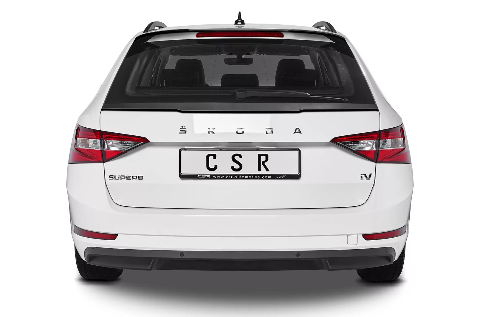 Heckflügel mit ABE für Skoda Superb III (Typ 3V) Combi HF749 Strukturiert (schwarz matt)