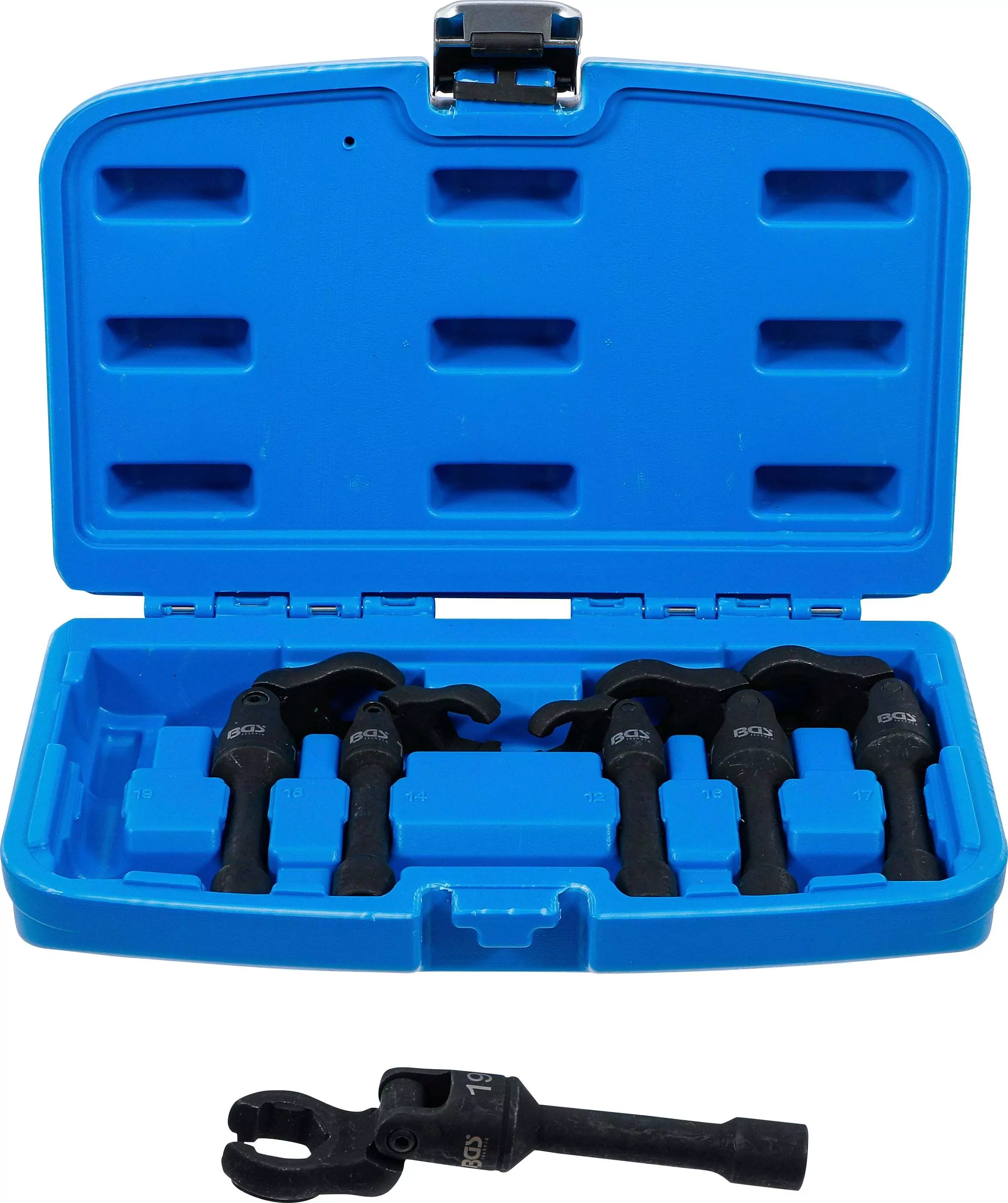 Hahnenfußschlüssel-Satz | Antrieb Innenvierkant 10 mm (3/8") | mit Gelenk | 6-tlg.