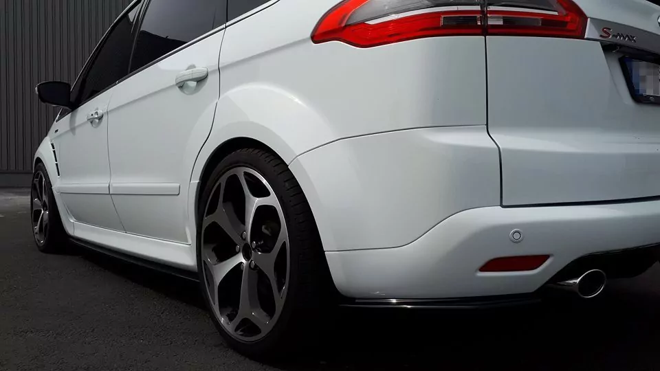 Heck Ansatz Flaps Diffusor Passend Für Diffusor Passend Für FORD S-MAX TITANIUM FL Schwarz Hochglanz Schwarz Hochglanz