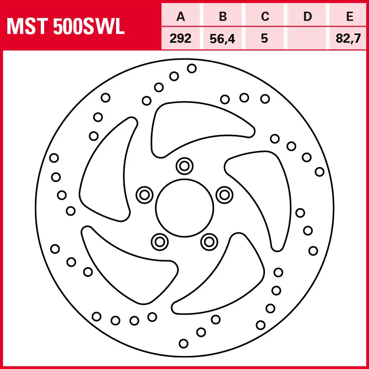 Bremsscheibe starr MST500SWL