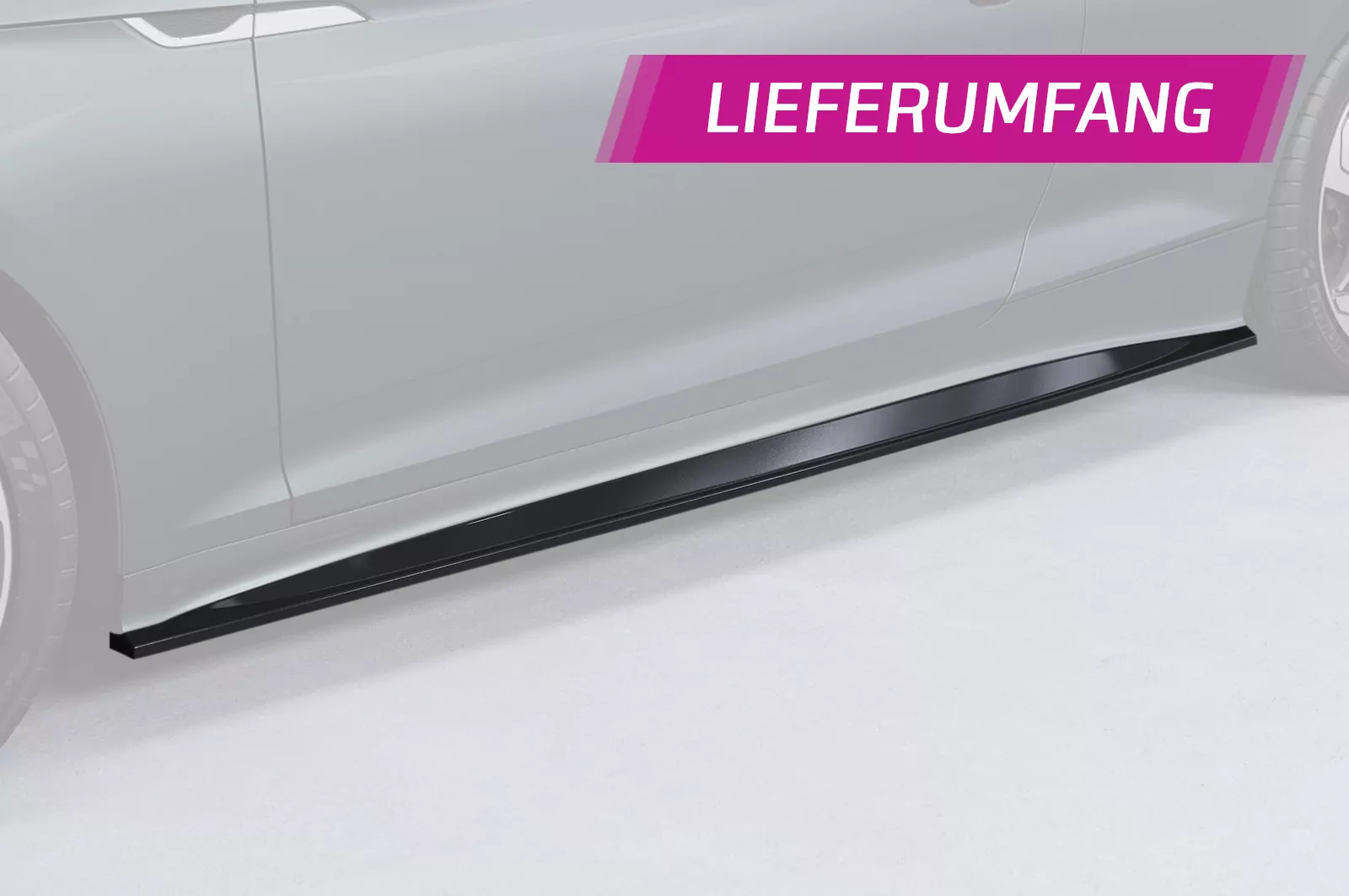 Seitenschweller für Audi A5 (F5) Coupe / Cabrio SS548 Schwarz Strukturiert