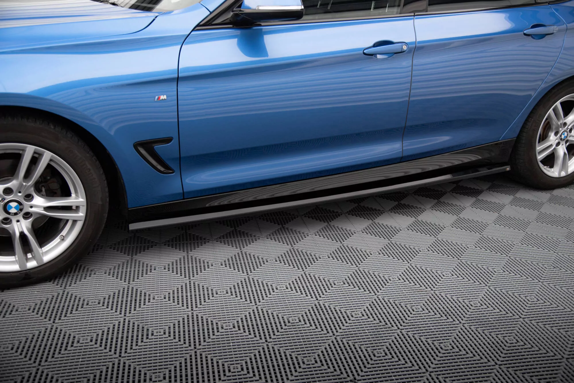 Seitenschweller Ansatz Für BMW 3er GT M-Paket F34 Schwarz Hochglanz