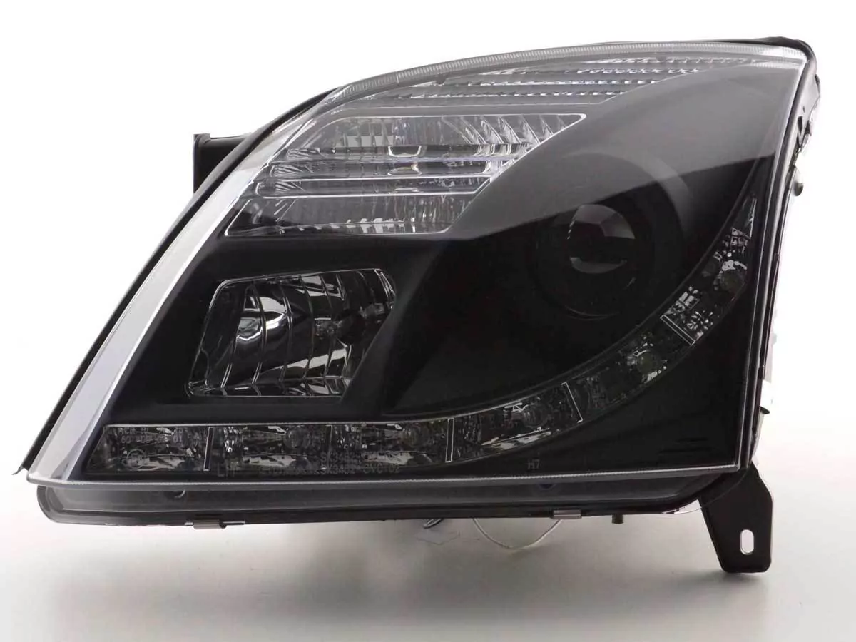 Scheinwerfer Set Daylight LED Tagfahrlicht Opel Vectra C Bj. 2002-2005 schwarz