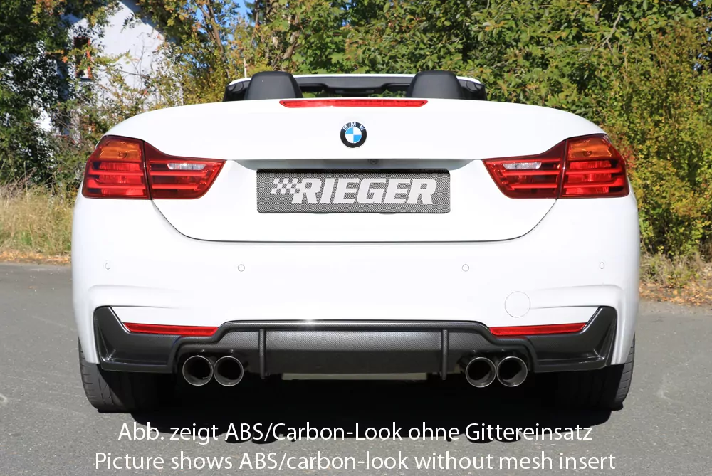 Rieger Heckeinsatz für BMW 4er F32  (3C) | Coupé (3-tür.) 11.12-06.15 (bis Facelift) nur für M-Paket-Heckschürze