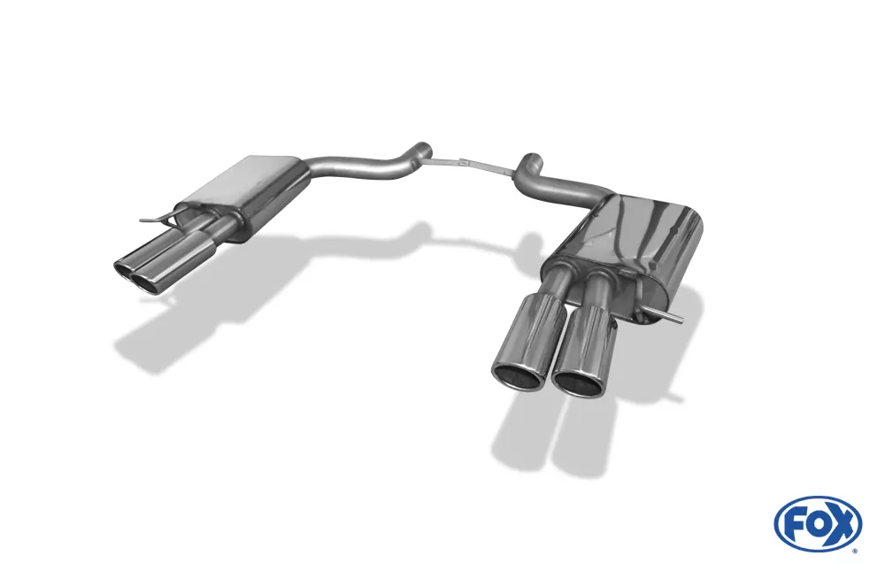 Audi A8 Typ 4E - S8-Optik  Endschalldämpfer rechts/links Ø70mm - 2x88x74 Typ 32 rechts/links (S8-Optik)
