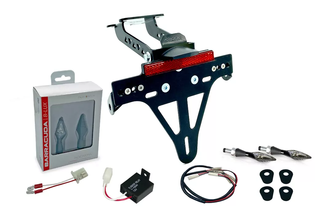 alpha Technik Kennzeichenhalter-Blinker-Kit X-LED (vorne + hinten) für Yamaha YZF-125R ab Modelljahr 2019-