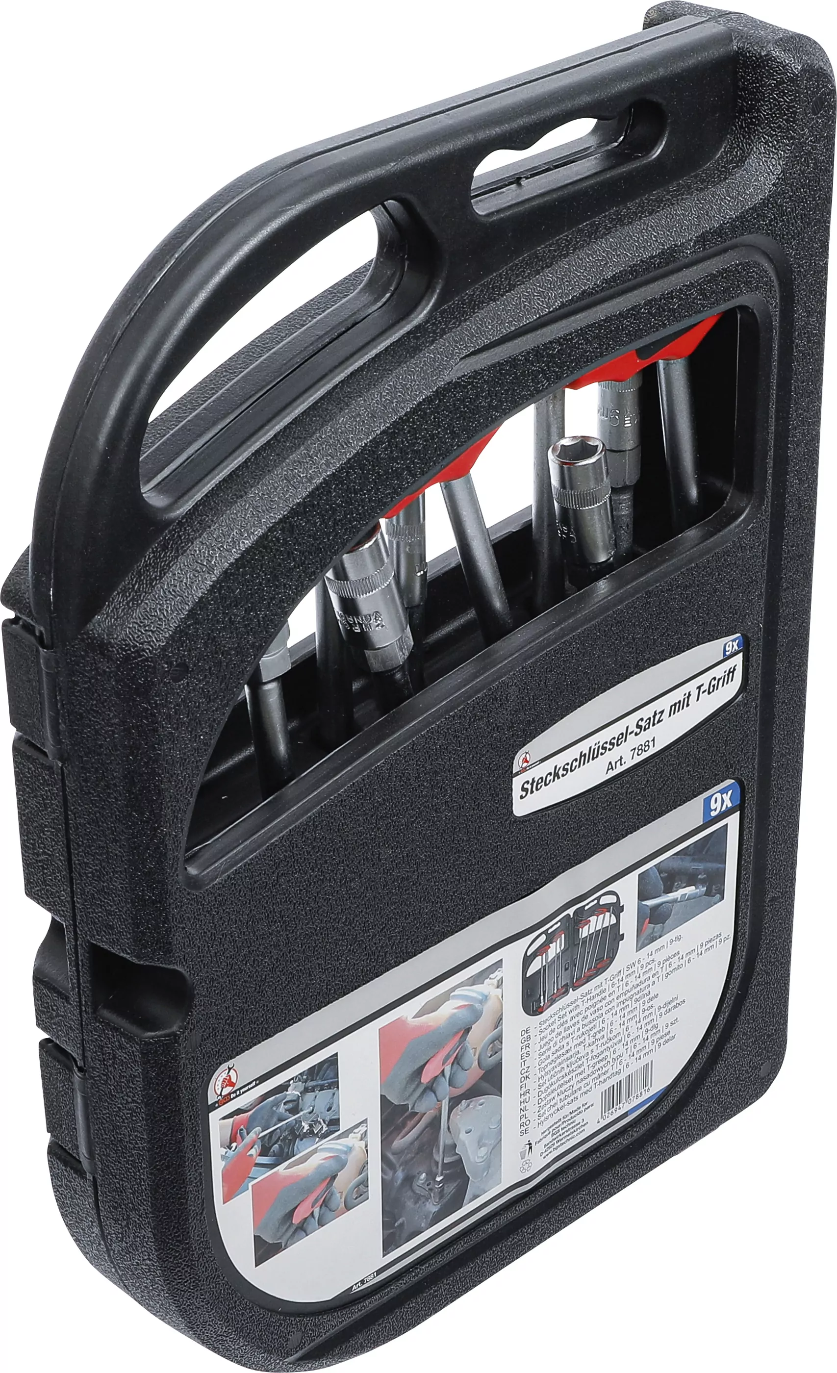 Steckschlüssel-Satz mit T-Griff | SW 6 - 14 mm | 9-tlg.