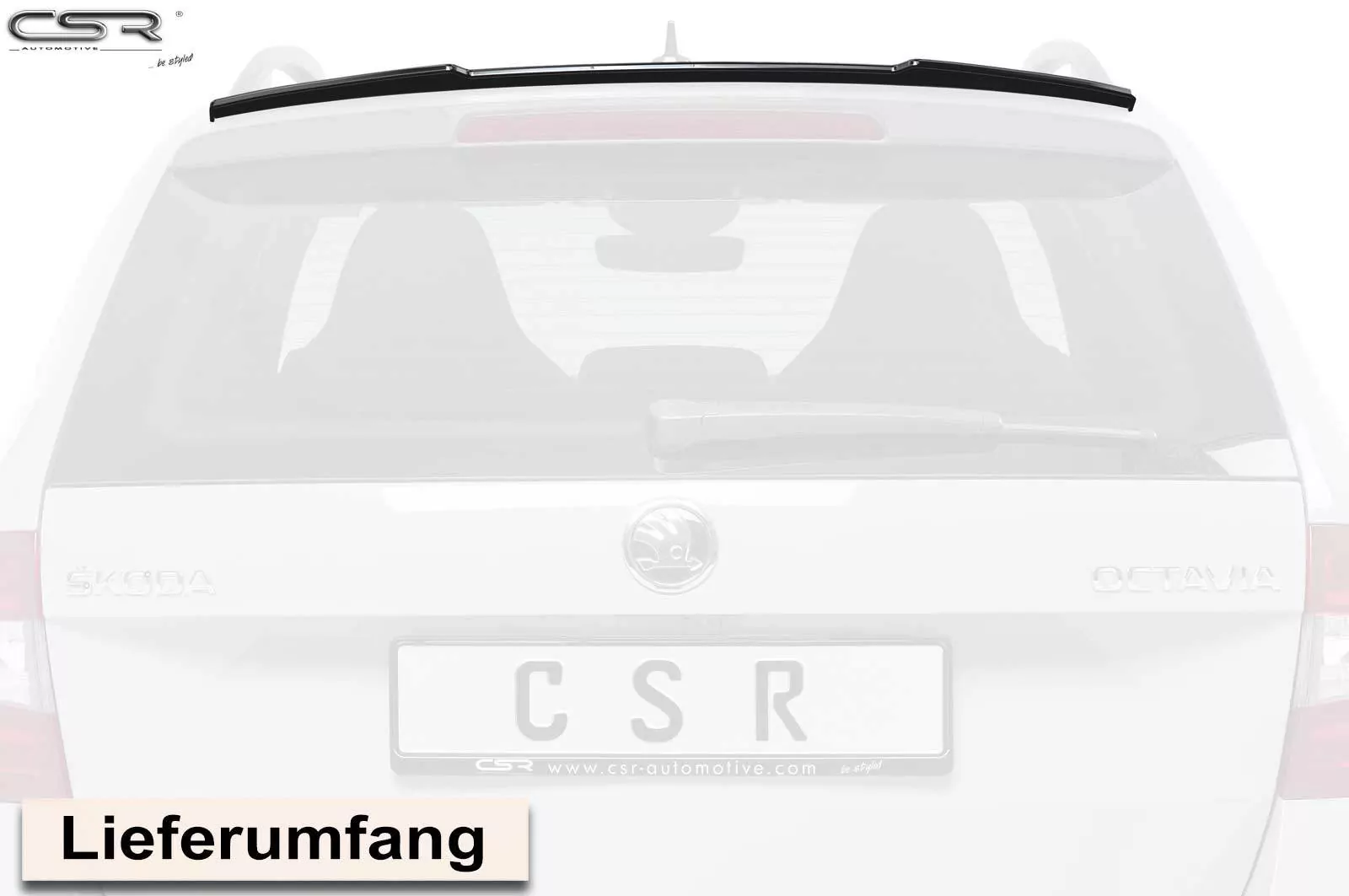 Heckflügel mit ABE für Skoda Octavia III (Typ 5E) HF589-M Carbon Look (matt)