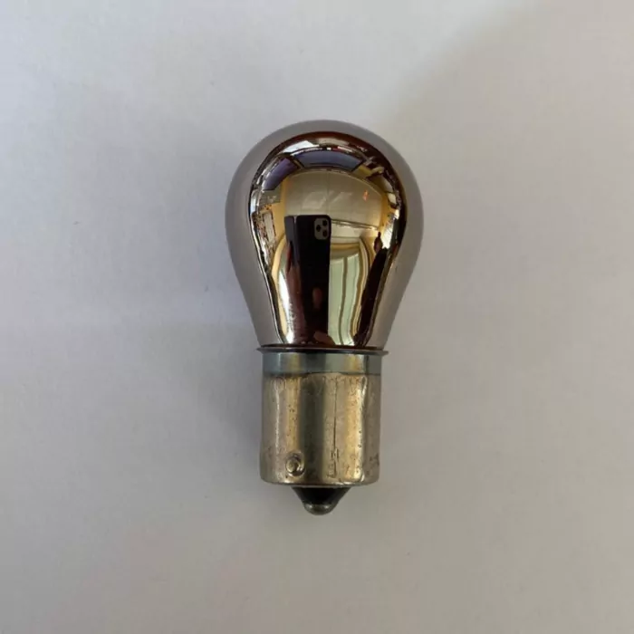 Kugellampe | 12V | 21W | Ba15s Ø=25x45 mm | Pin 180° | chrom
