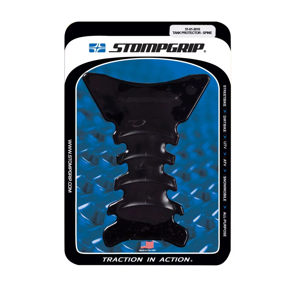 Stompgrip Traction Pad Smoothridge Universal Tankpad Standard Spine (1 Stück) ca. 185 mm x 142 mm Schwarz