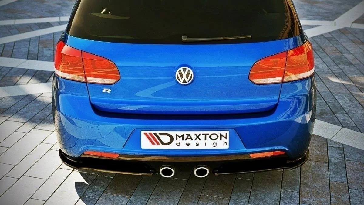 Heck Ansatz Flaps Diffusor Passend Für Diffusor Passend Für VW GOLF 6 R Schwarz Hochglanz Schwarz Hochglanz