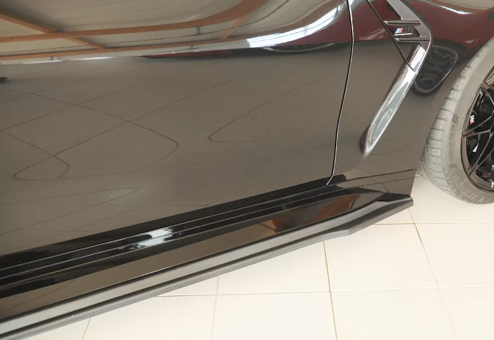 Rieger Seitenschweller rechts ansatz matt schwarz für BMW 4er G83 M4 (G234M) Cabrio 06.21-