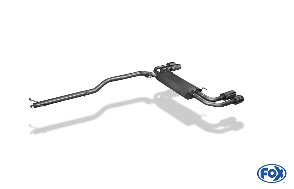 Mercedes Vito/ Viano - W639 Kompact  Endschalldämpfer quer Ausgang rechts/links inkl. Verbindungsrohr - 2x115x85 Typ 32 rechts/links