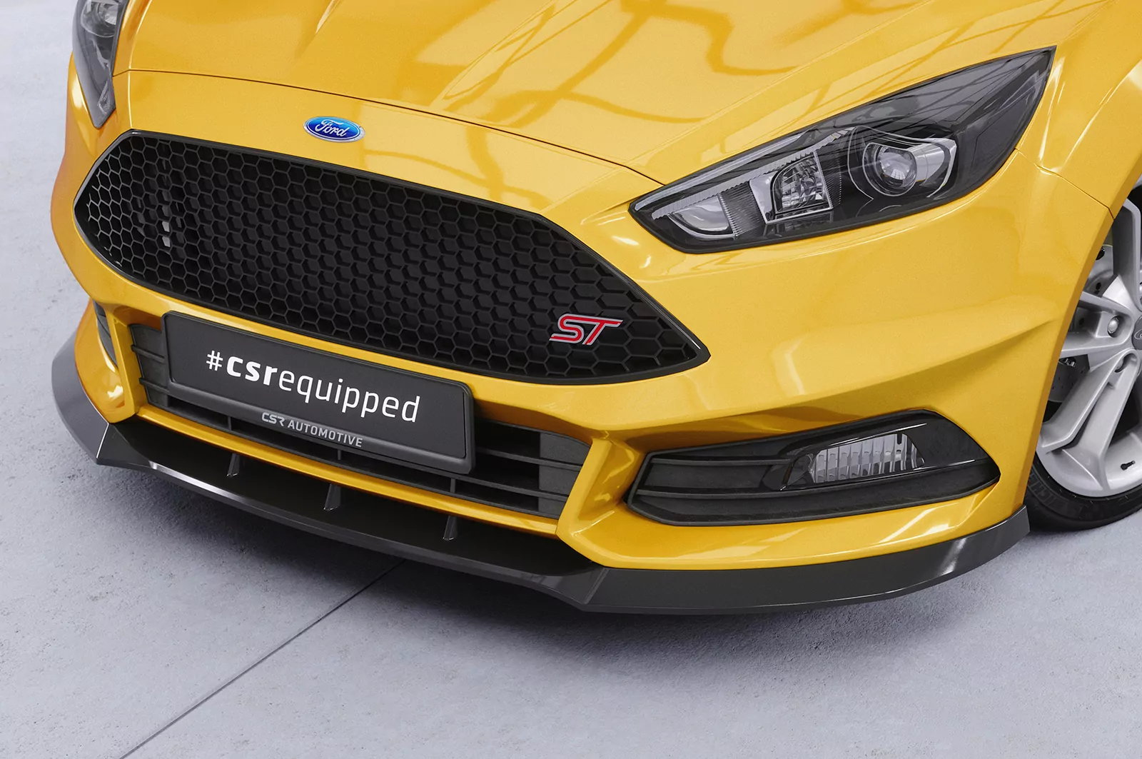 Cup-Spoilerlippe mit ABE für Ford Focus MK3 ST Turnier CSL476 Strukturiert (schwarz matt)