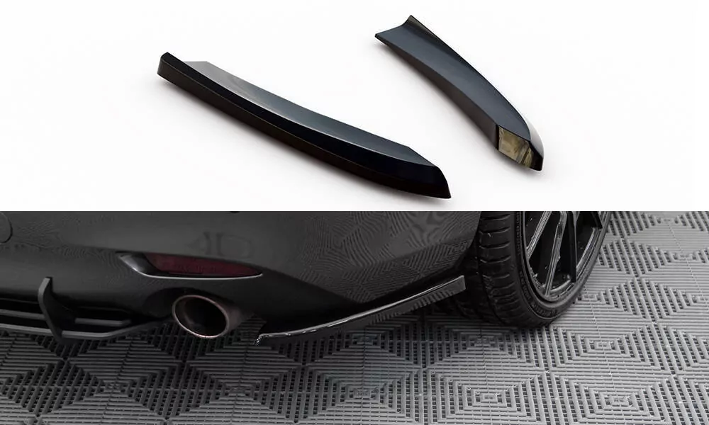 Heck Ansatz Flaps Diffusor Für Mazda 6 Kombi Mk3 Facelift Schwarz Hochglanz