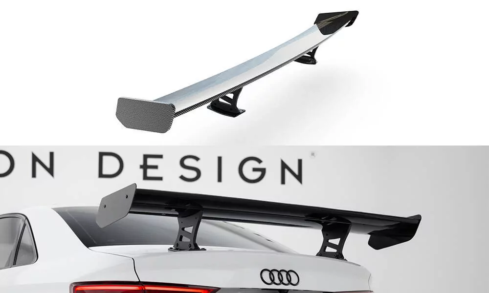 Carbon Spoiler With Internal Brackets Uprights Audi A3 / A3 S-Line / S3 / RS3 Limousine 8V / 8V Facelift