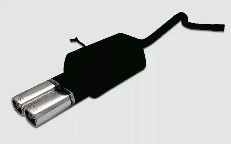 Ulter Sportauspuff für Renault Megane II HATCHBACK 2002-2007 - 2 Endrohre Rechteckig 80×65