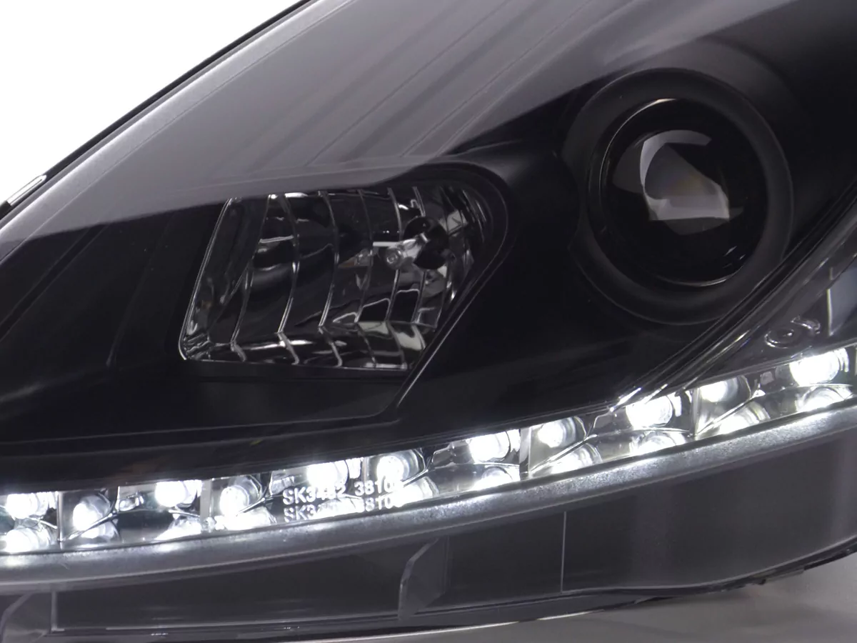 Scheinwerfer Set Daylight LED Tagfahrlicht Fiat Grande Punto 199 schwarz