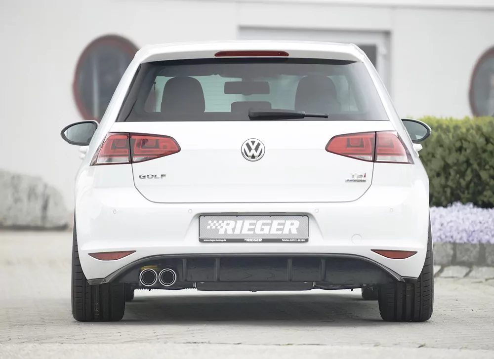 Rieger Heckeinsatz für VW Golf 7 - 3-tür. 10.12-12.16 (bis Facelift) schwarz glanz