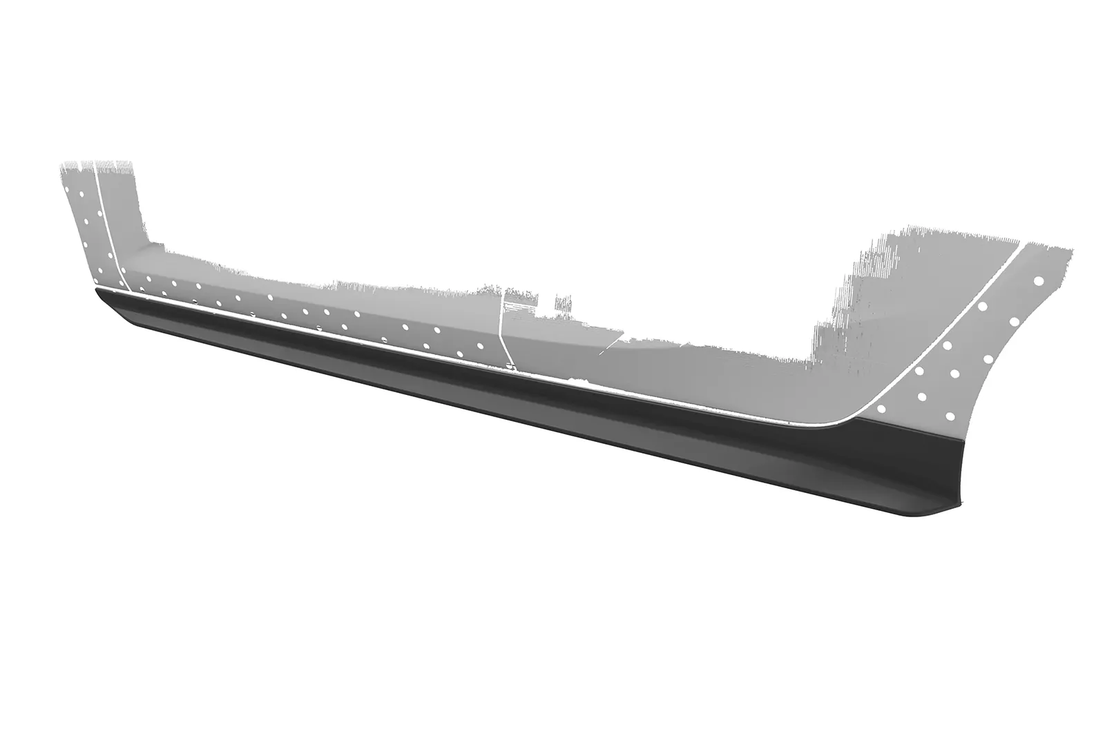 Seitenschweller für Opel Astra K SS526 Schwarz Strukturiert