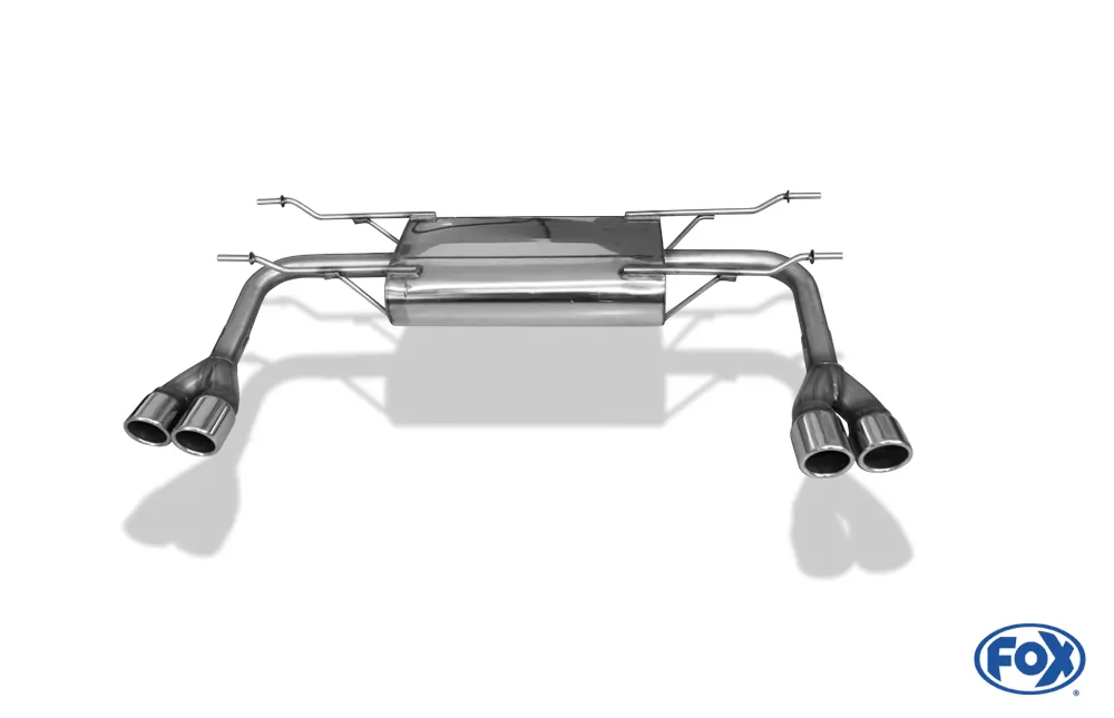 Fiat 124 Spider  Endschalldämpfer quer Ausgang rechts/links - 2x70 Typ 16 rechts/links