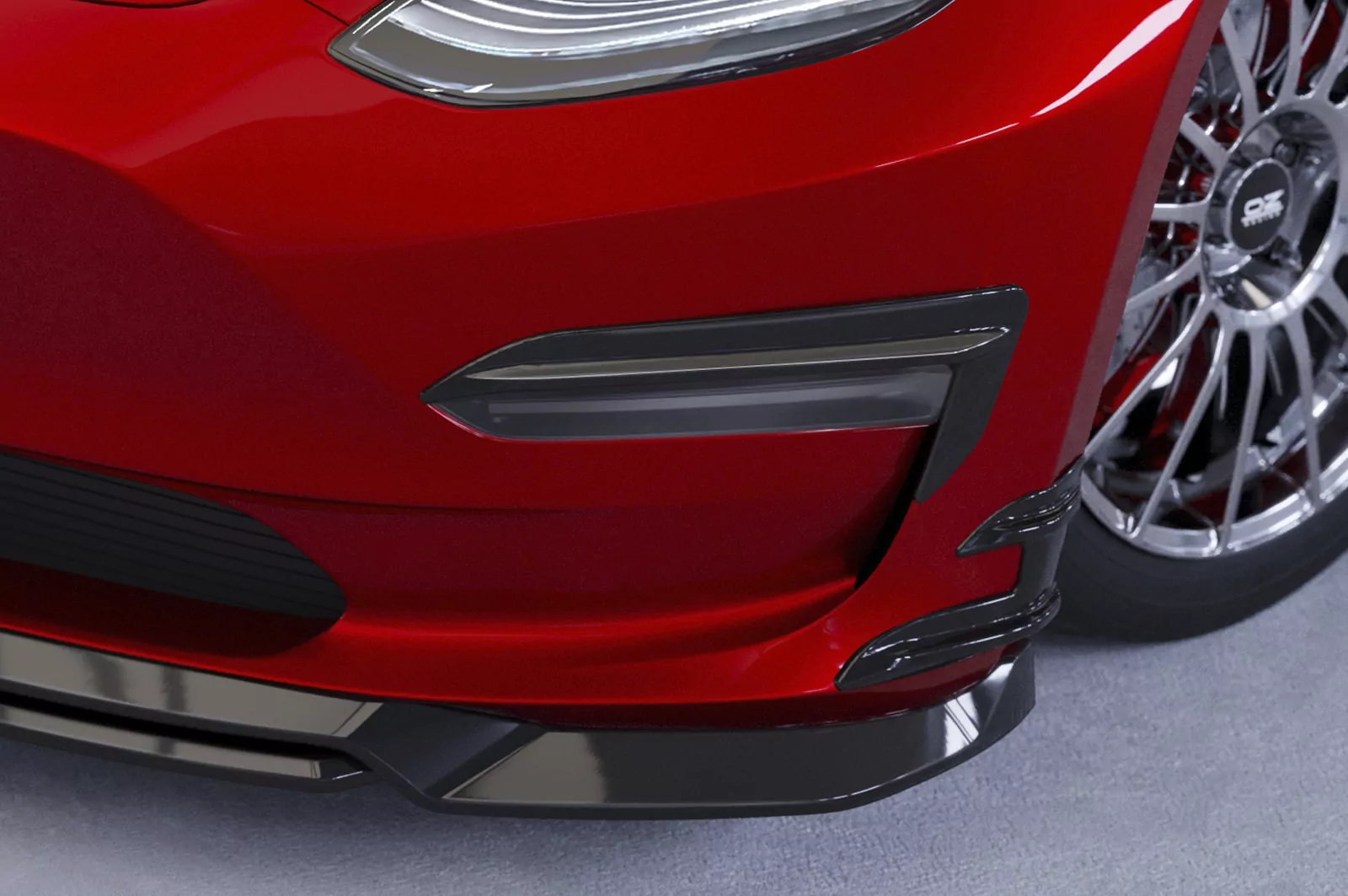 Airintakes für Tesla Model 3 AI031 Schwarz Strukturiert