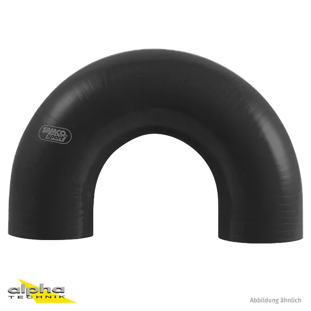 Samco Siliconschlauch 180 Grad Bogen U-Form schwarz