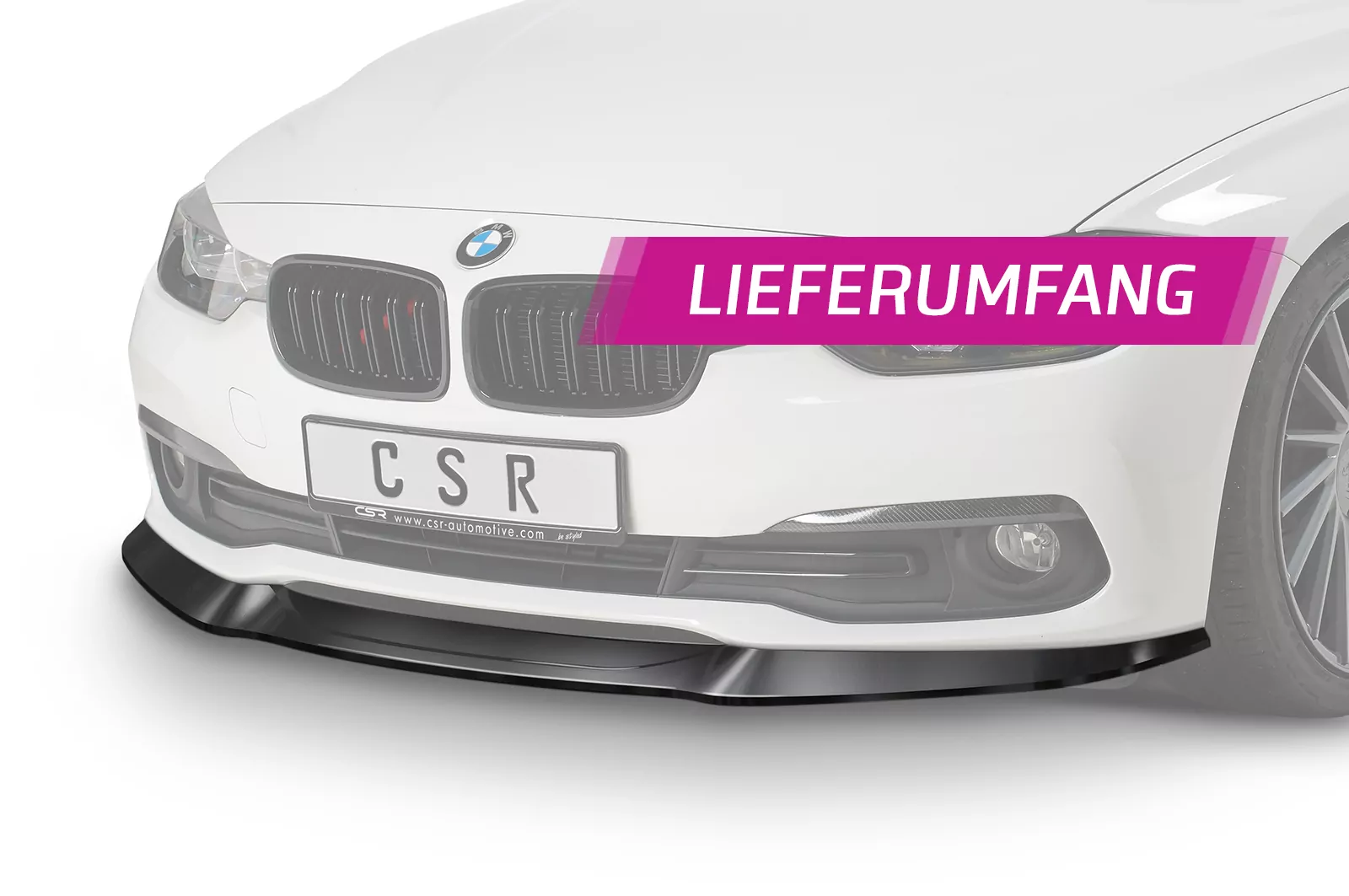 Cup-Spoilerlippe mit ABE für BMW 3er F30/F31 CSL366 Strukturiert (schwarz matt)