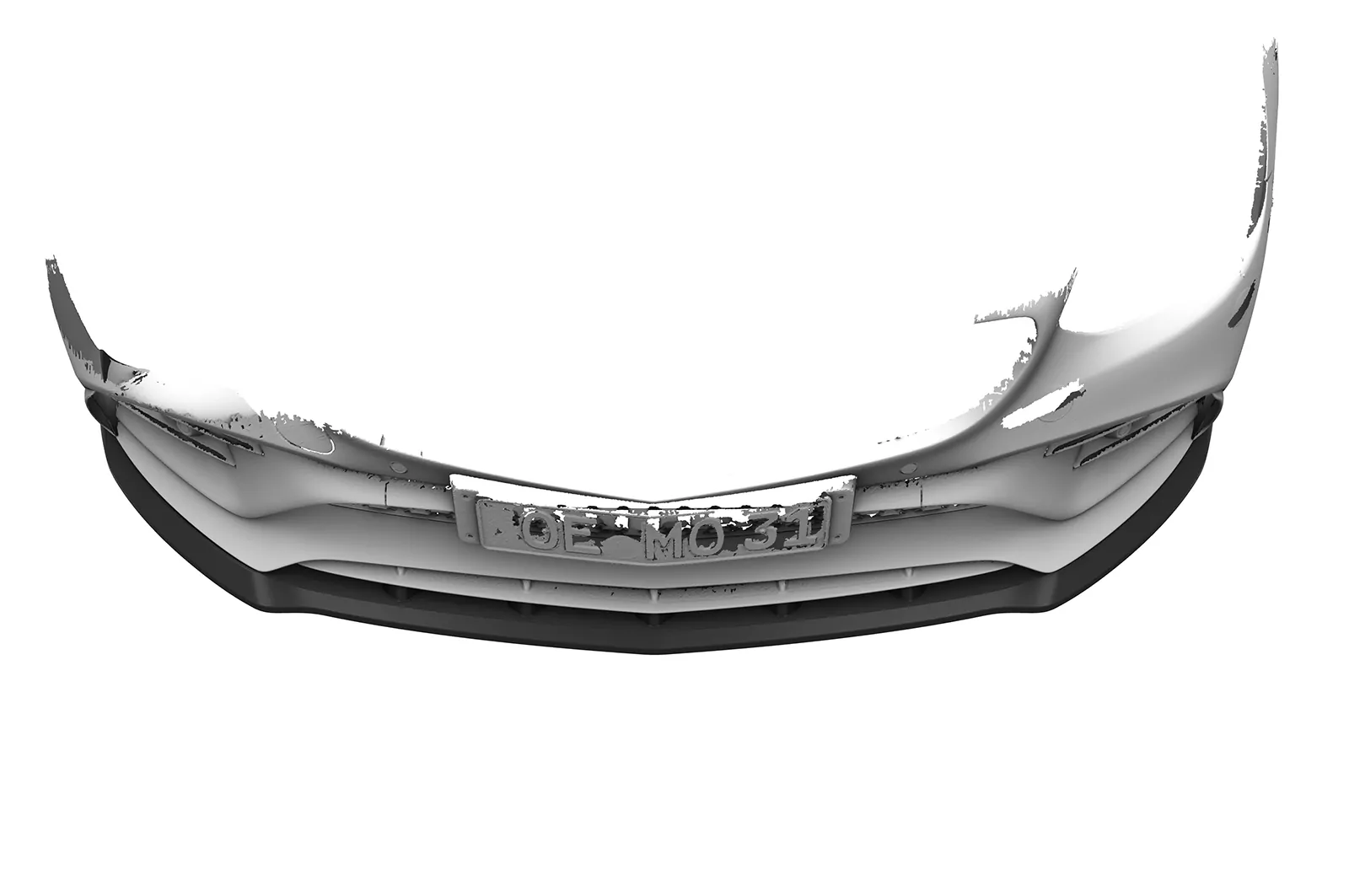 Cup-Spoilerlippe mit ABE für Mercedes-Benz SLC R172 43 AMG CSL833 Schwarz Strukturiert