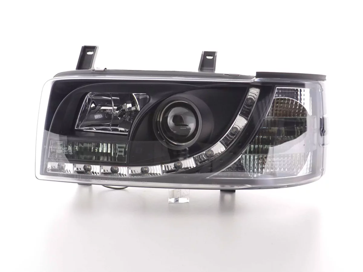 Scheinwerfer Set Daylight LED TFL-Optik VW Bus Typ T4 Bj. 90-03 schwarz