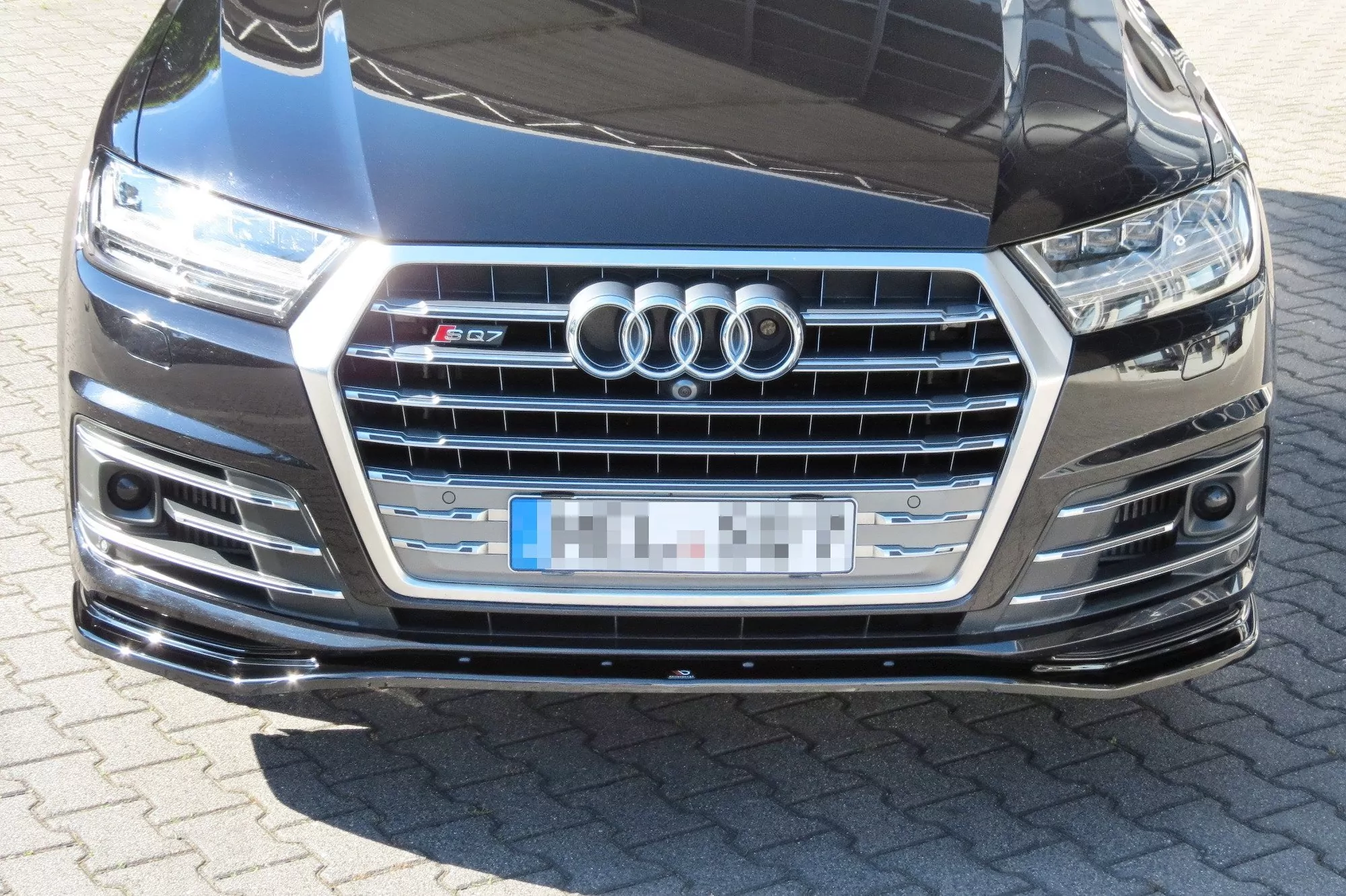 Front Ansatz Passend Für Passend Für AUDI SQ7 MK2 Schwarz Hochglanz Schwarz Hochglanz