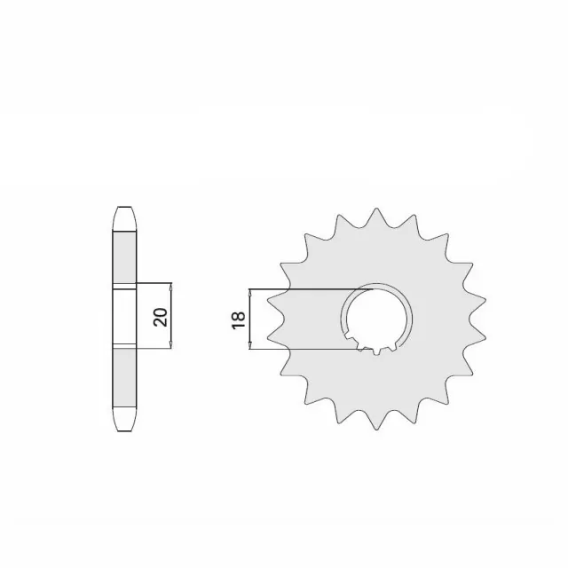 Ritzel 15 Zähne Teilung 428