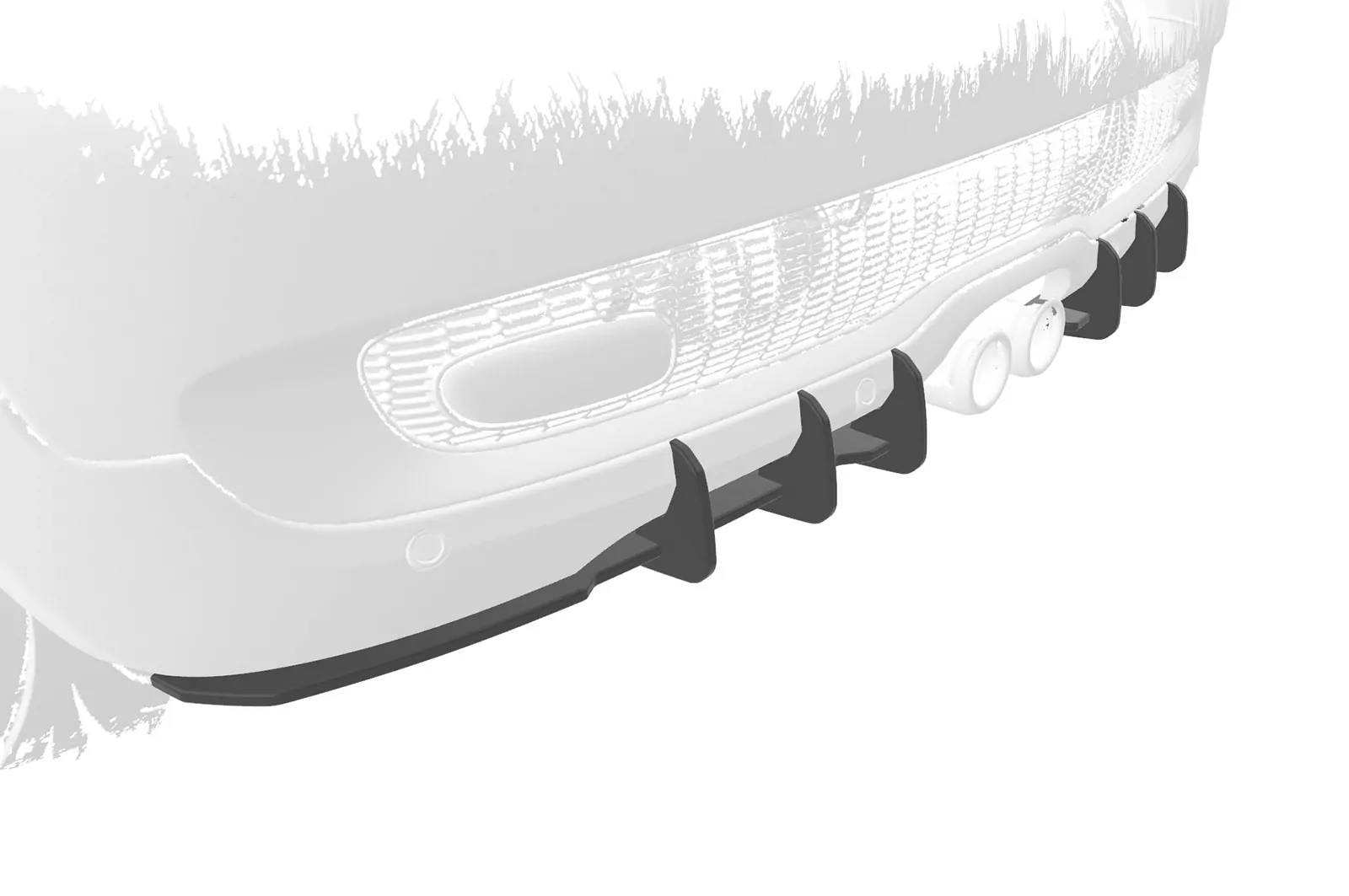 Racing Diffusor / Heckansatz für Mini R55/R56/R57 Cooper S HA362