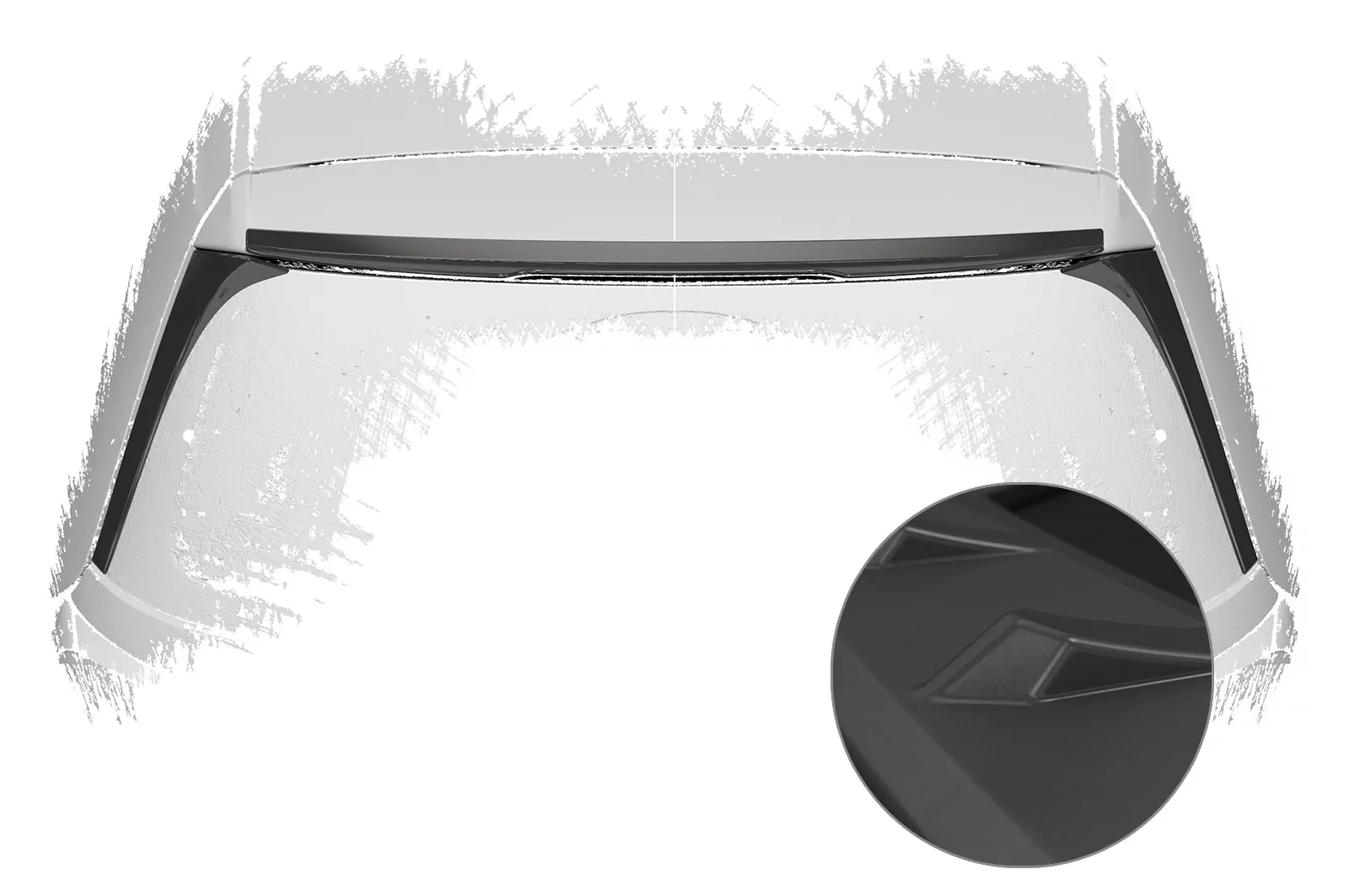 Heckflügel mit ABE für VW Golf 7 Basis Lackierfreundlich (schwarz matt)