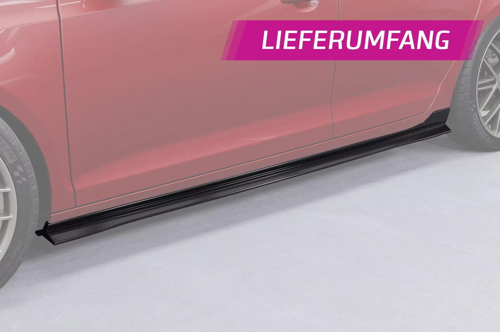 Seitenschweller für VW Golf 6 SS460 Strukturiert (schwarz matt)