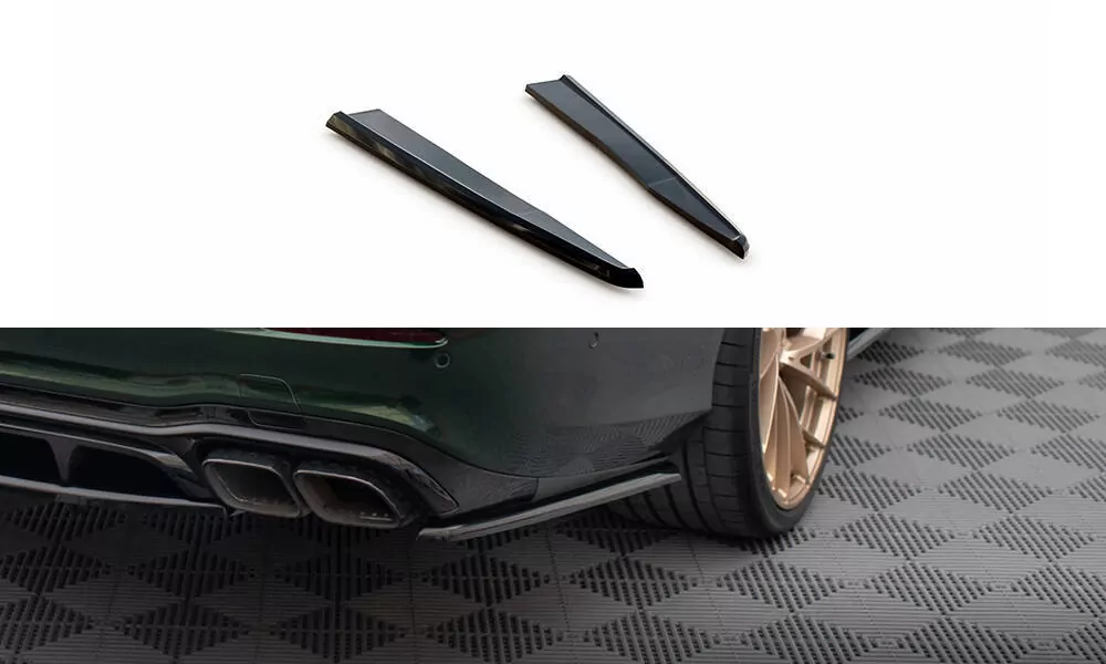Heck Ansatz Flaps Diffusor Für Mercedes-AMG E63 W213 Facelift Schwarz Hochglanz