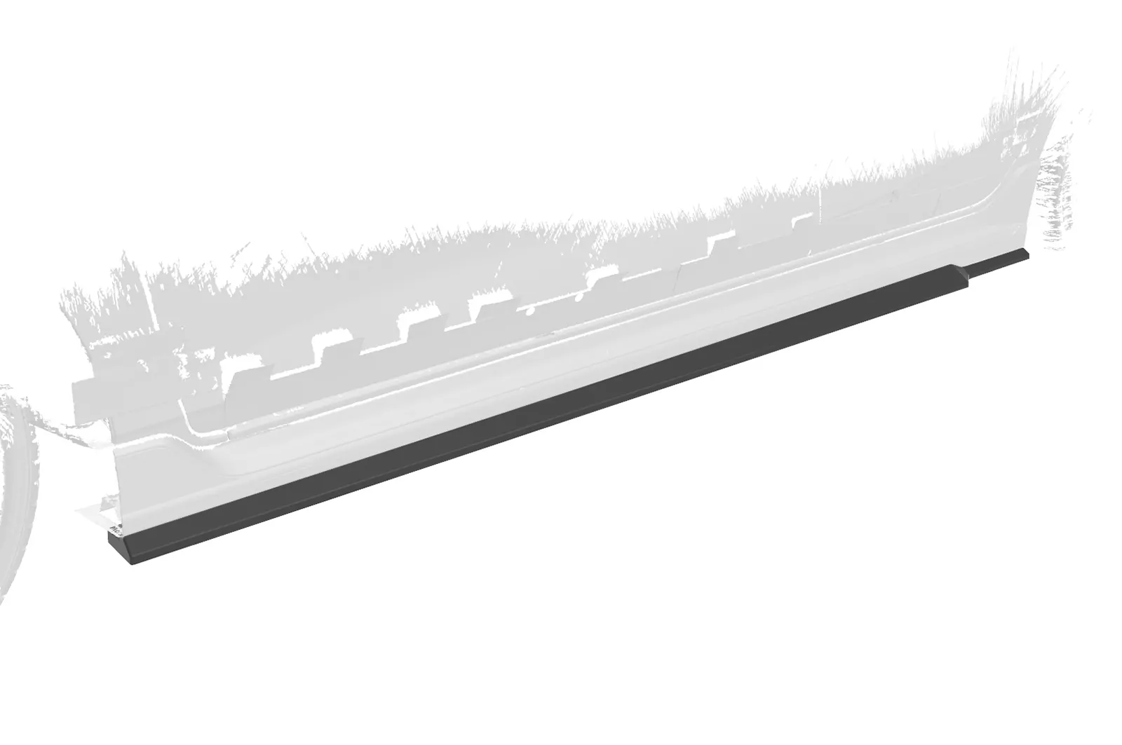 Seitenschweller für Hyundai I20 (BC3) N / N-Line SS574 Schwarz Strukturiert