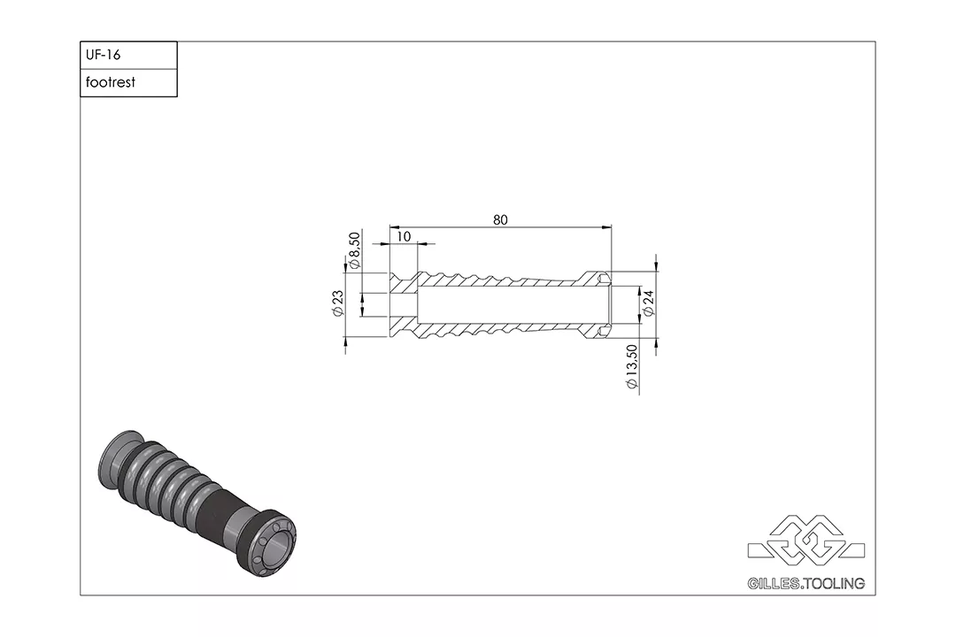 Gilles Austauschfußrasten-Kit Sport Fahrer silber für Triumph Speed Triple 1050S 765R 765RS 1200RS