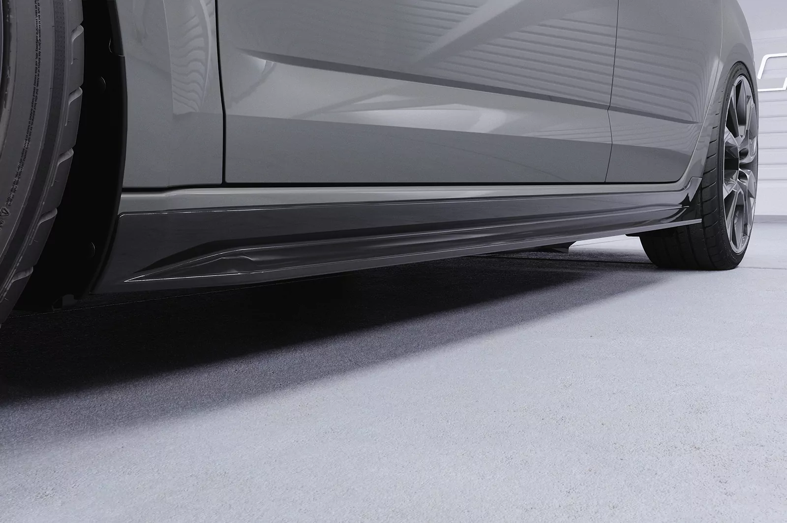 Seitenschweller mit ABE für Skoda Octavia 3 Typ 5E SS523 Schwarz Strukturiert